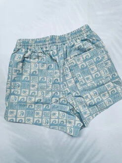 SS Beach Club Patterned Twill Short - Retro Blue - Ladies -Salty Shreds image 0edf8233 a2f8 4c74 9cff f6d2deaedb6d 1