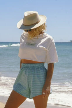 Salty Shreds Minimalist Everyday Cropped Tee - Ladies -Salty Shreds image 24453cb4 b41e 4b39 95b2 c941c1d7ad42