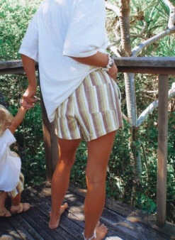 My Sisters Keeper Organic 70's Stripe Short - Ladies -Salty Shreds image 24d4023c 8052 49c1 a80b 8e58b192b43f
