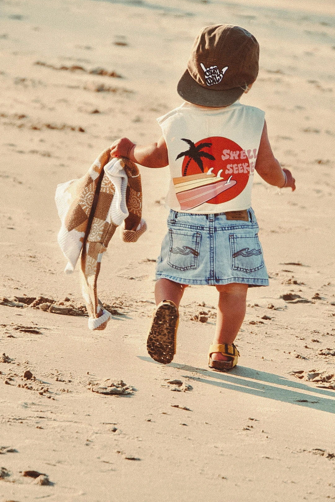 Wave Rider Denim Skirt