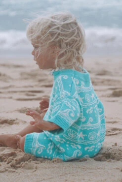 Under The Sea Organic Knit Jumpsuit - Groms -Salty Shreds image 255b5959 dbec 487b adce 8cbfd6371660 1