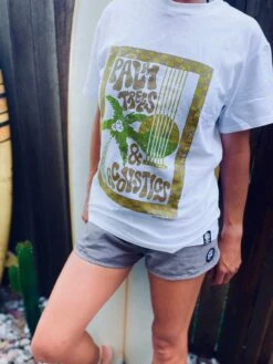 Palm Trees & Acoustics Fade Out Ladies Tee -Salty Shreds image 304c876c 20f1 4b09 a6c7 df111eb761d1