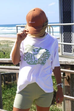 Lethat Shitgo Organic Oversized Green Print Statement Tee - Ladies -Salty Shreds image 321c5fe0 9a23 48a2 99a2 4f47b76cc2d0 1