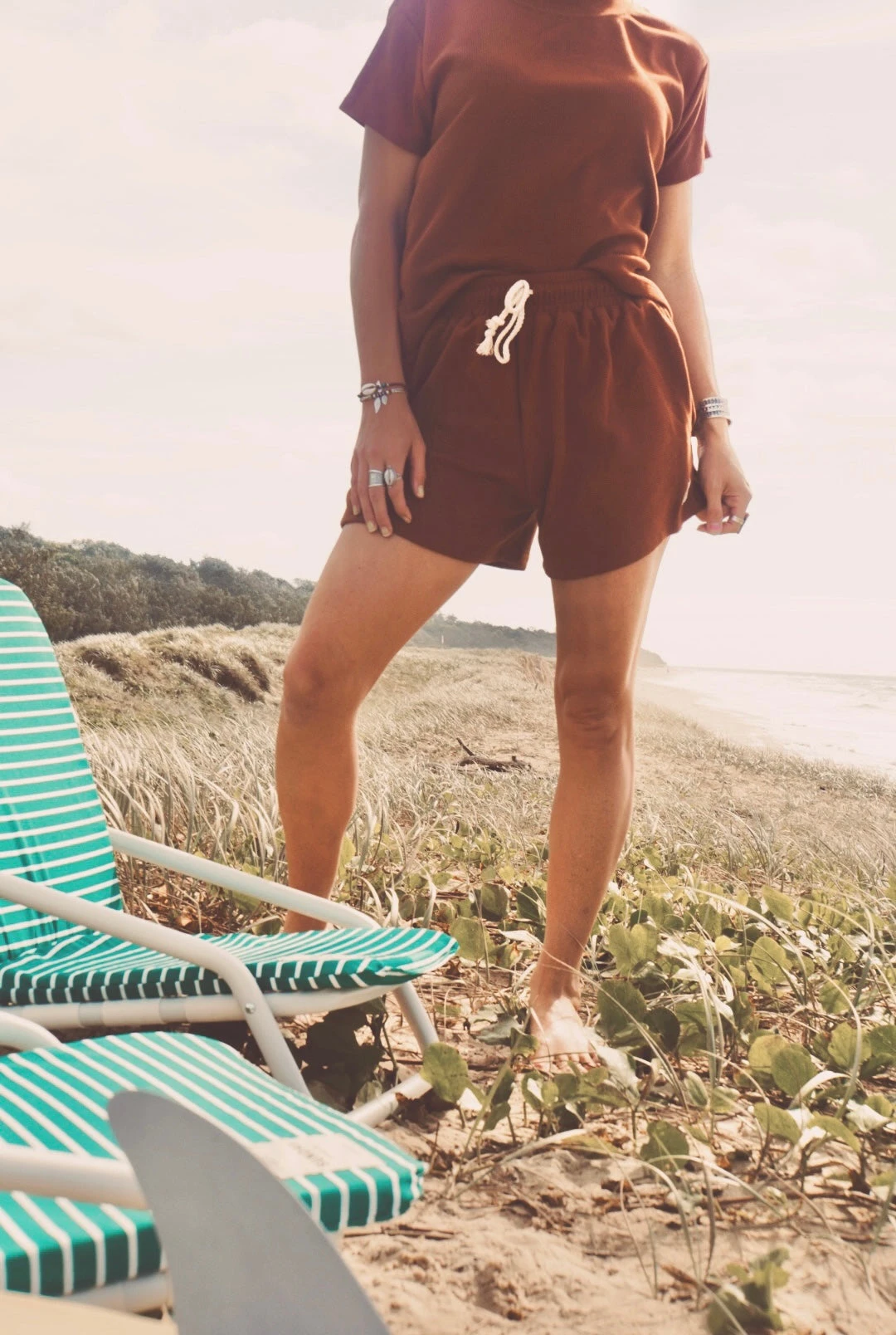 Minimalist Relaxed Waffle Tee - Ladies 6 Minimalist Relaxed Waffle Tee - Ladies - Image 4