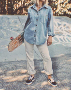 Gone Rogue Denim Button Shirt -Salty Shreds image 33d8410b 19a6 47a1 8106 8421ad738641