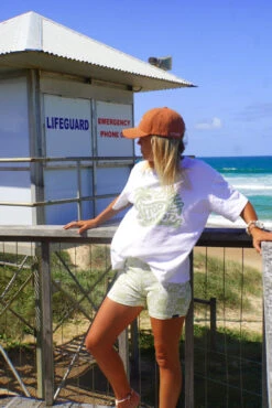 Lethat Shitgo Organic Oversized Green Print Statement Tee - Ladies