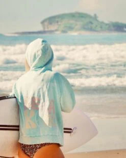 Don't Be A Kook Acid Wash Blue Ladies Hoodie