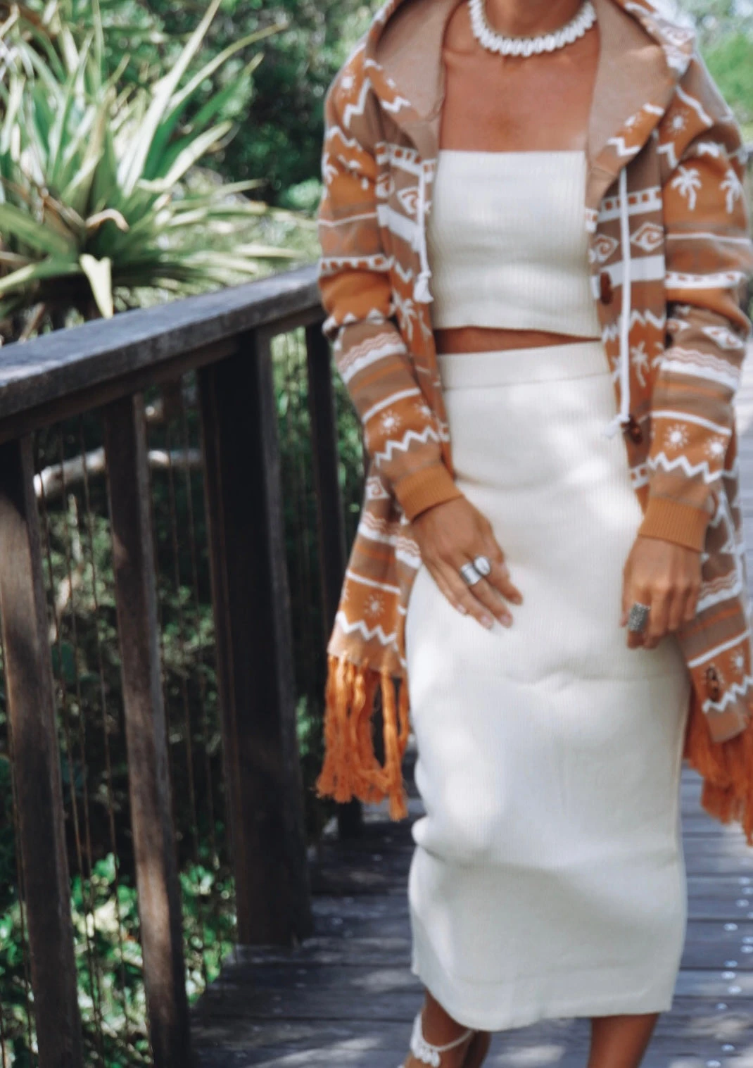 Surf Wanderer Tribal Knitted Desert Cardigan - Ladies 10 Surf Wanderer Tribal Knitted Desert Cardigan - Ladies - Image 8