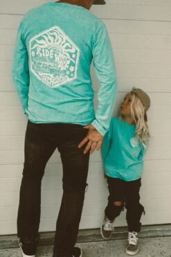 Ride The Wave Acid Wash L/S Tee - Mens