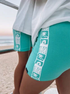 SS Beach Club Ribbed Ocean Bike Short - Ladies -Salty Shreds image 5bad257a 277c 4db5 bfaa ec13379bf596