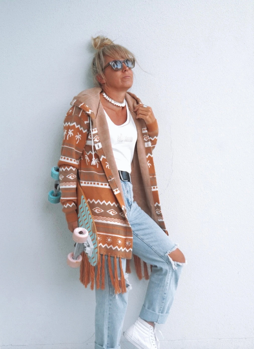 Surf Wanderer Tribal Knitted Desert Cardigan - Ladies 3 Surf Wanderer Tribal Knitted Desert Cardigan - Ladies