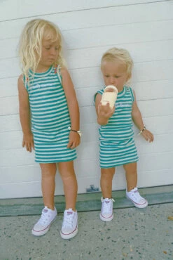 Salty Shreds Ribbed Tank Dress - Girls