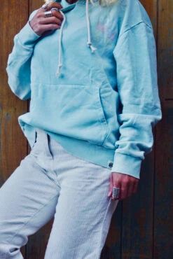 Don't Be A Kook Acid Wash Blue Ladies Hoodie -Salty Shreds image 8561741d 961d 426f 80de f663cb783829