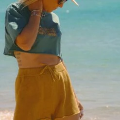 Salty Shreds Repeat Logo Tee - Ladies