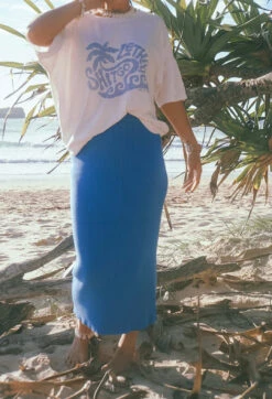 Retro Summer Knitted Organic Skirt - Ladies