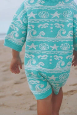 Under The Sea Organic Knit Jumpsuit - Groms -Salty Shreds image 9c5a64b7 7a88 4059 8553 ca384e41d752 1