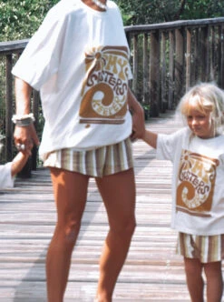 My Sisters Keeper Organic 70's Stripe Short - Ladies -Salty Shreds image a5fc4297 71e7 4930 995c 46982899468d