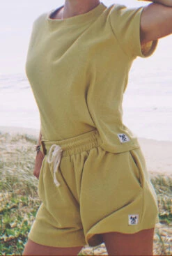 Minimalist Relaxed Waffle Tee - Ladies