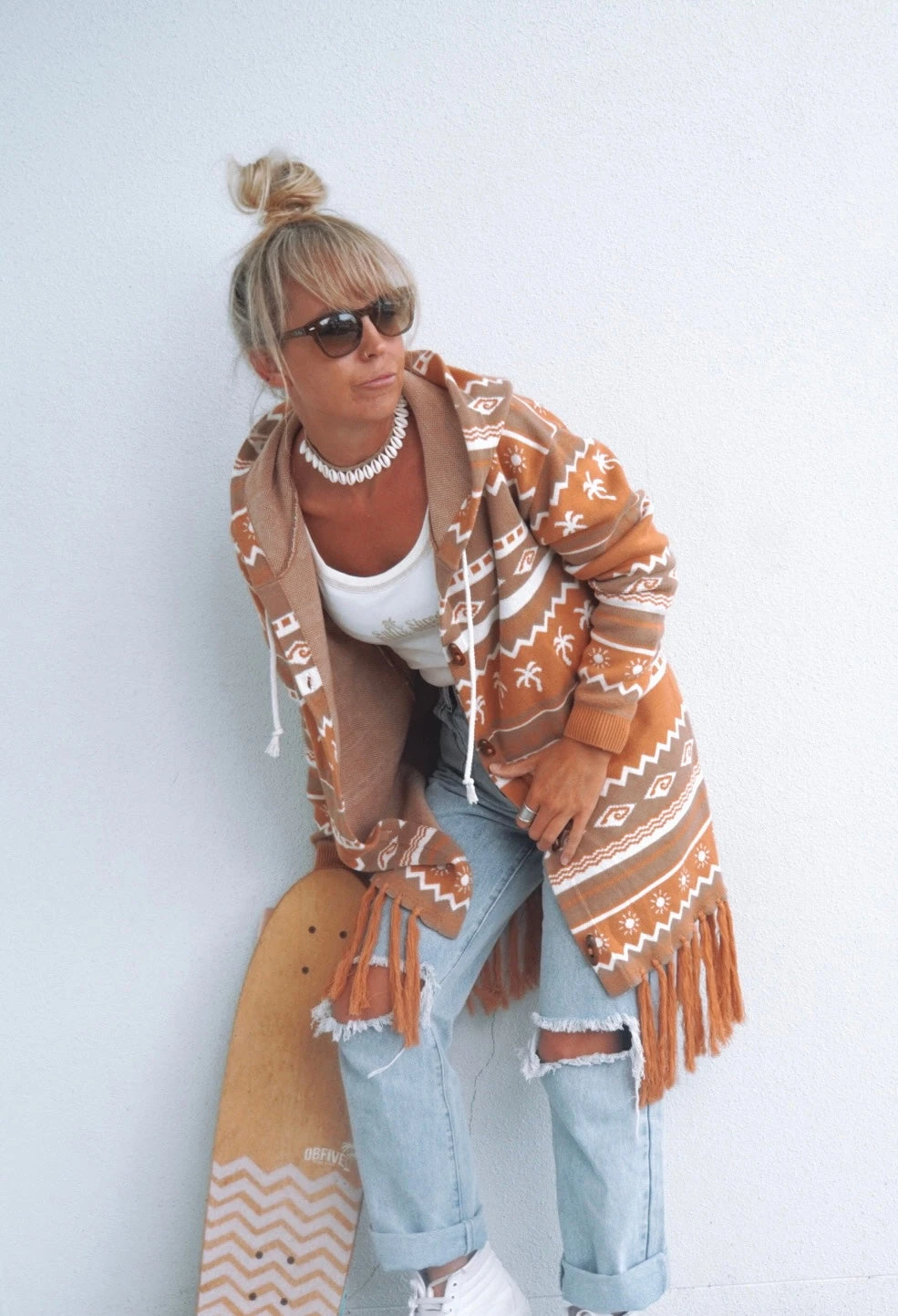 Surf Wanderer Tribal Knitted Desert Cardigan - Ladies 11 Surf Wanderer Tribal Knitted Desert Cardigan - Ladies - Image 9