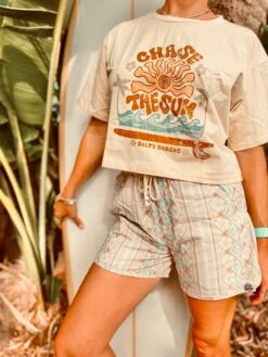 Chase The Sun Ladies Crop Tee