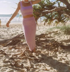 Summer Knitted Organic Crop - Lavender - Ladies -Salty Shreds image cad37cb7 9dfe 4d88 8b85 66bd4a0f0ea1