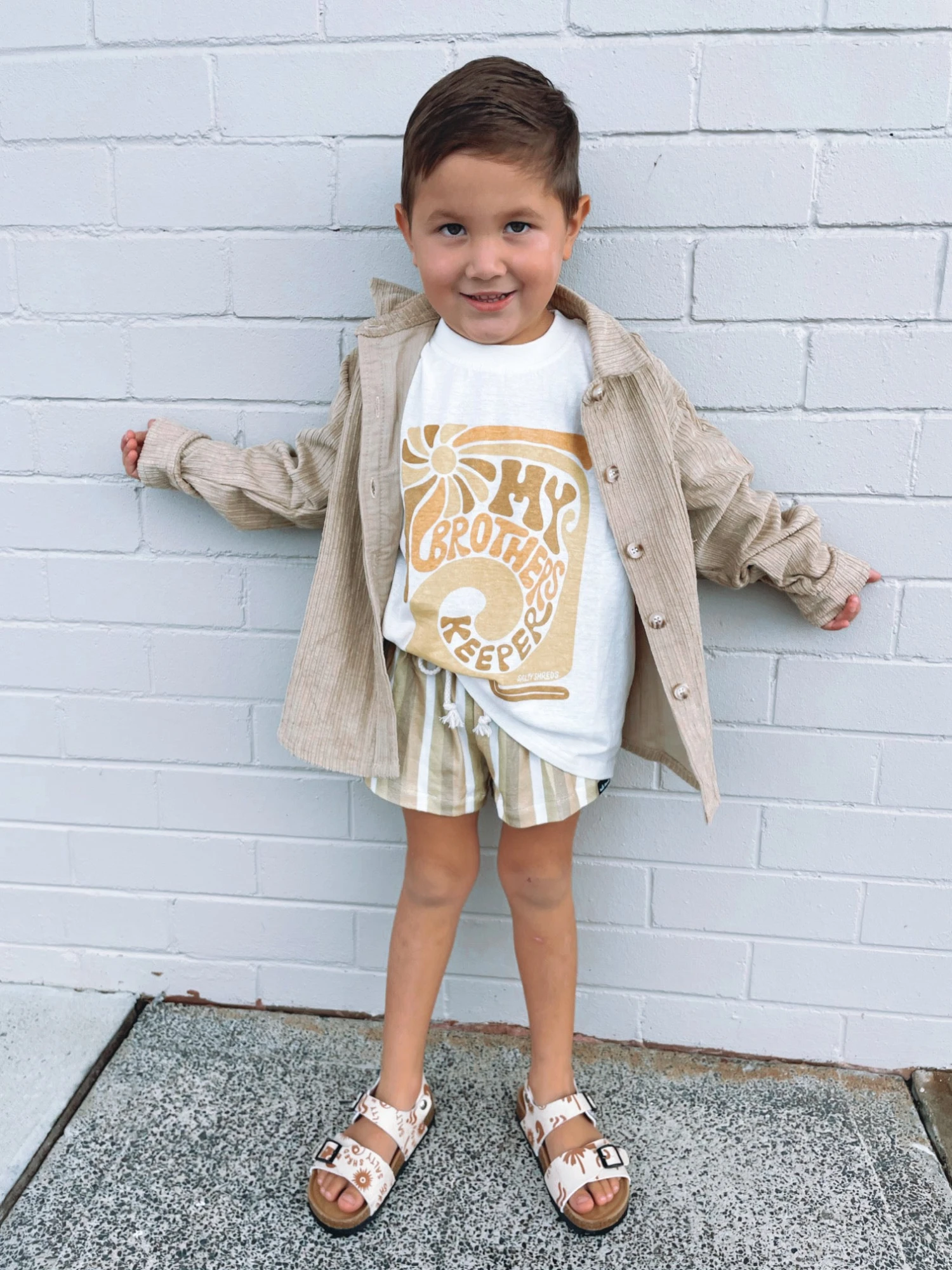 My Brothers Keeper Organic 70's Stripe Short - Groms 7 My Brothers Keeper Organic 70's Stripe Short - Groms - Image 5