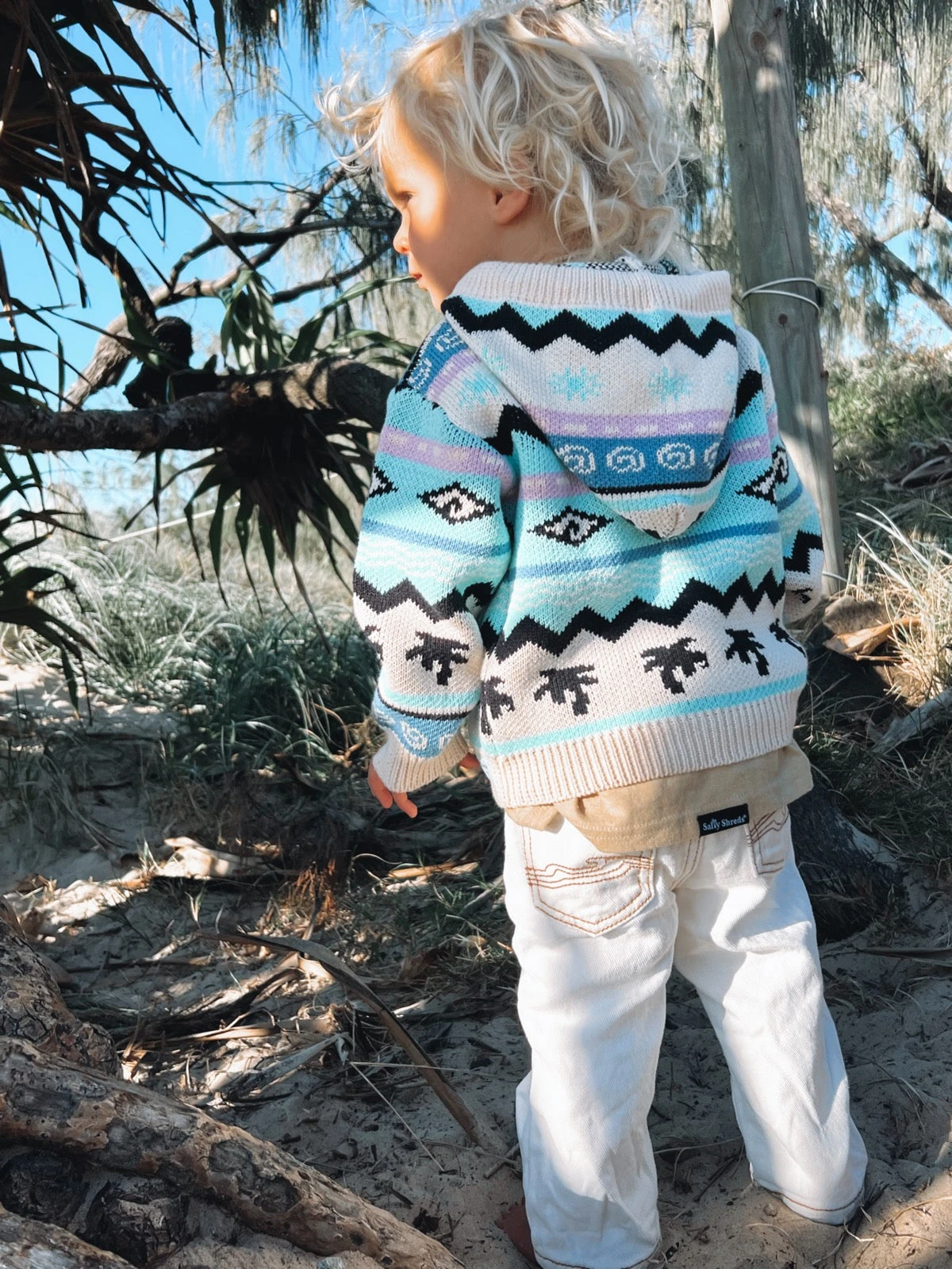 Surf Wanderer Tribal Knit Hoodie - Groms - PRE ORDER 6 Surf Wanderer Tribal Knit Hoodie - Groms - PRE ORDER - Image 4