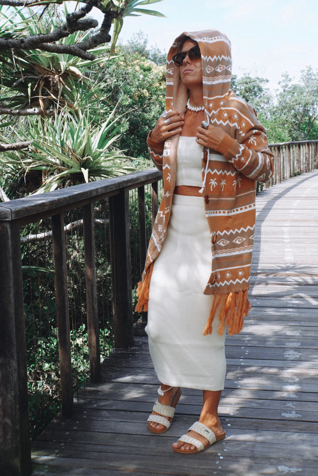 Surf Wanderer Tribal Knitted Desert Cardigan - Ladies 7 Surf Wanderer Tribal Knitted Desert Cardigan - Ladies - Image 5