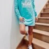 The Rad & The Reckless Acid Wash Long Sleeve Tee Dress -Salty Shreds image d86d0408 4c95 4a69 8ea4 1fb76ca6de98