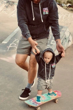 Don't Be A Kook Acid Wash Black Mens Hoodie