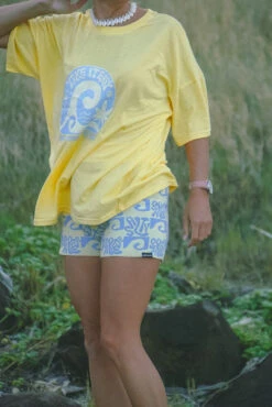 Take It Easy Oversized Yellow Hemp Tee - Ladies -Salty Shreds image e06908e0 269e 45a3 9444 ceb7d041a618 1