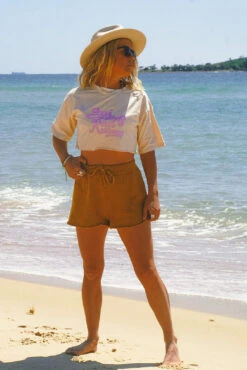 Good Vibes, Rad Times Crop Tee - Ladies