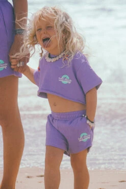 SS Logo Summer Lounge Crop Tee - Girls