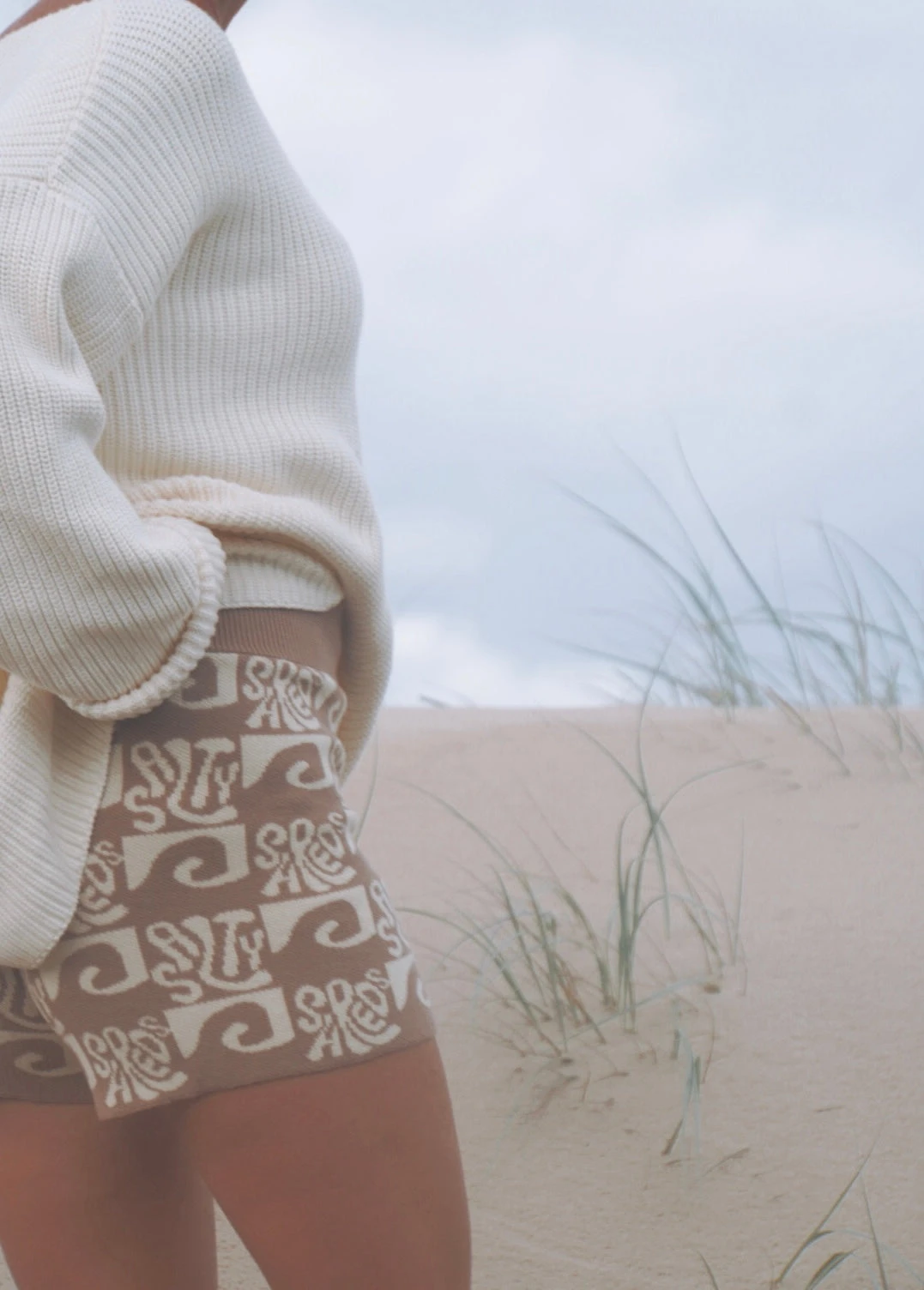 Salty Shreds Endless Waves Organic Knit Short - Beige - Ladies 10 Salty Shreds Endless Waves Organic Knit Short - Beige - Ladies - Image 8