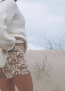 Salty Shreds Endless Waves Organic Knit Short - Beige - Ladies -Salty Shreds image eaed0431 d87f 4a0e be07 bcda70c5eaf3