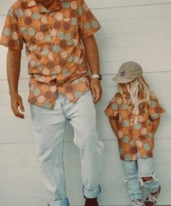 Peace Out Linen Button Shirt - Groms